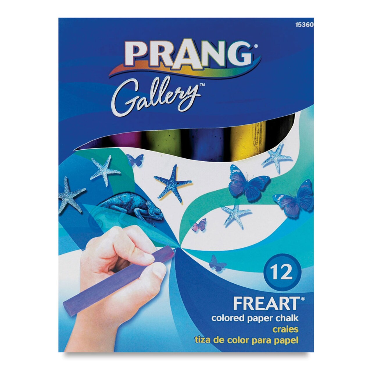 Prang Freart Large Drawing Chalk - Assorted Colors, Set of 12